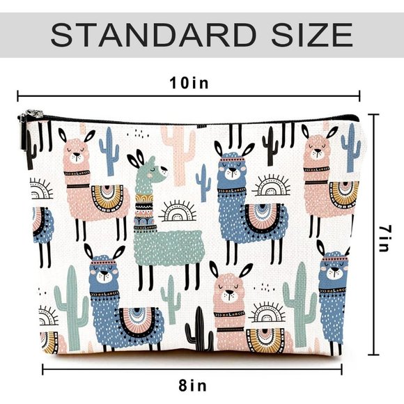 Women's High Quality Beautiful Canvas Waterproof Zipper Makeup Bag For Cosmetic - Picture 6 of 6